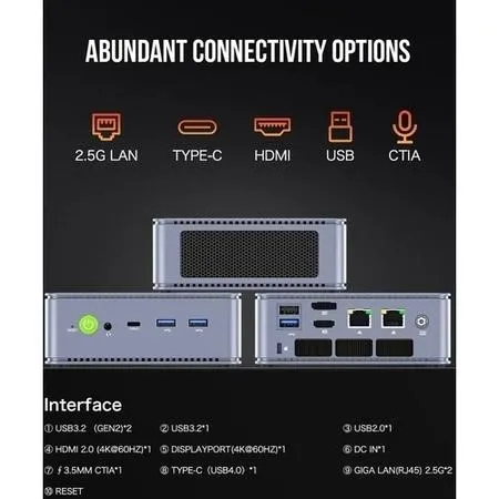 その他 NucBox_K6 AMD Ryzen 7 7840HS 16GB RAM AMD Ryzen 7 7840HS Mini PC--NucBox K6
